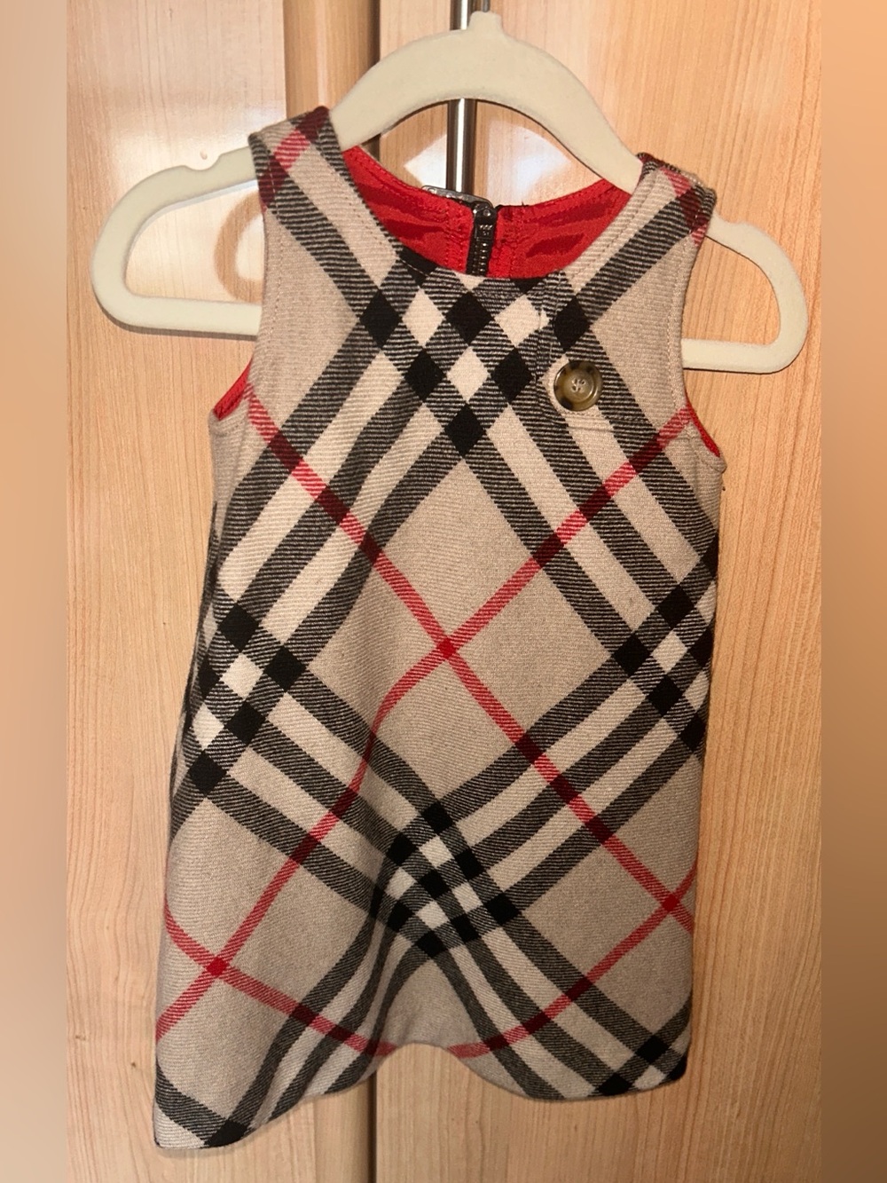 Classic Girl’s Burberry Plaid Wool Dress